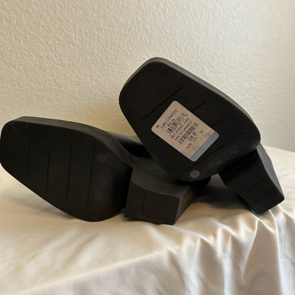 NWT, Gia Borghini Made in Italy Knee-High Leather Black Platform Boots, 36 EU - Picture 7 of 14